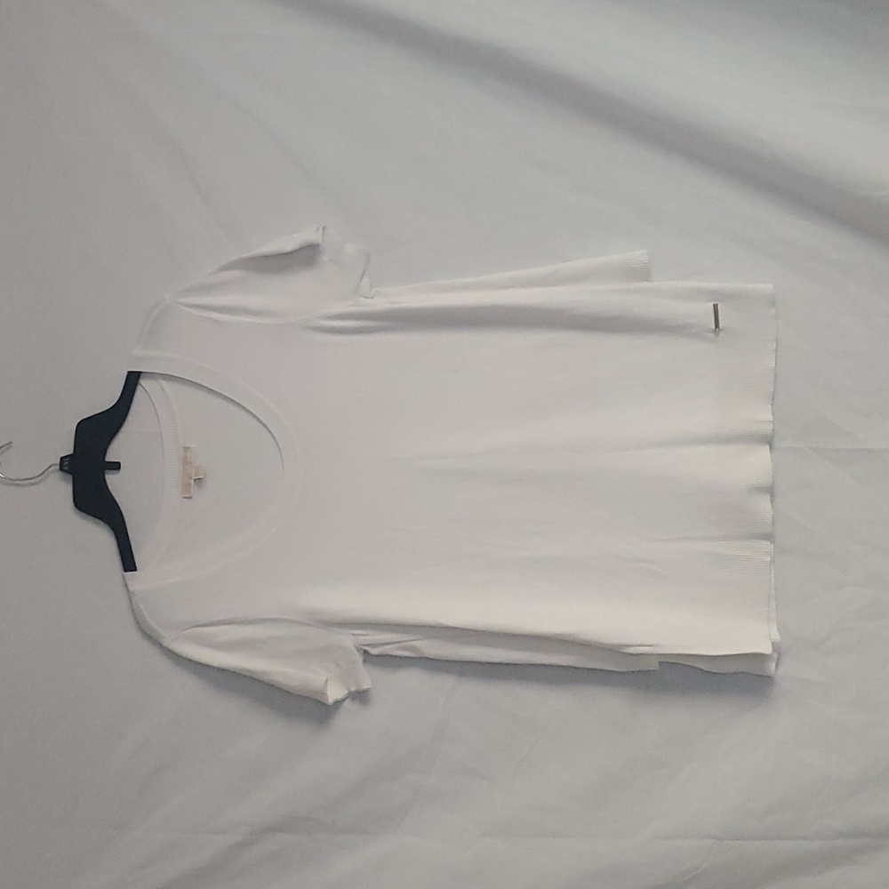 Michael Kors white short sleeve sweater